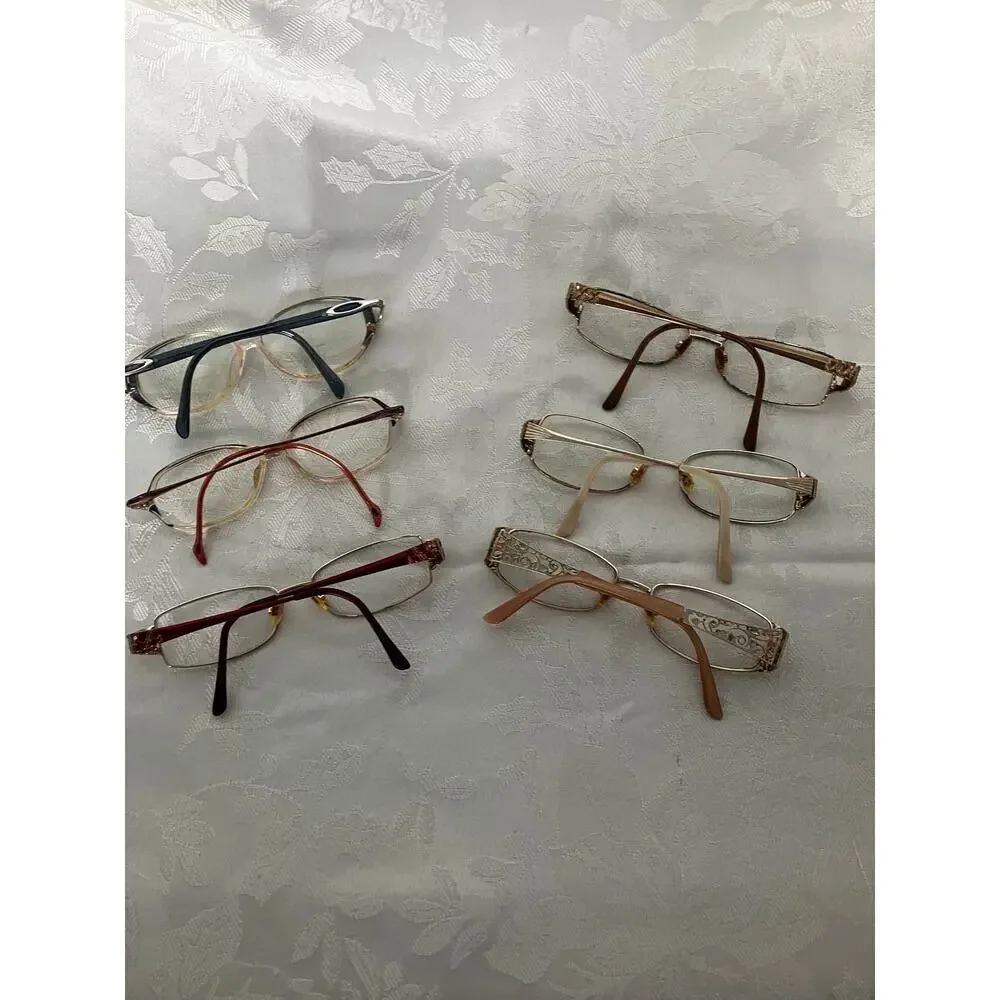 6 Vintage Womens Eyeglass Frames Lot Sophia Loren Austria Repair Collectors